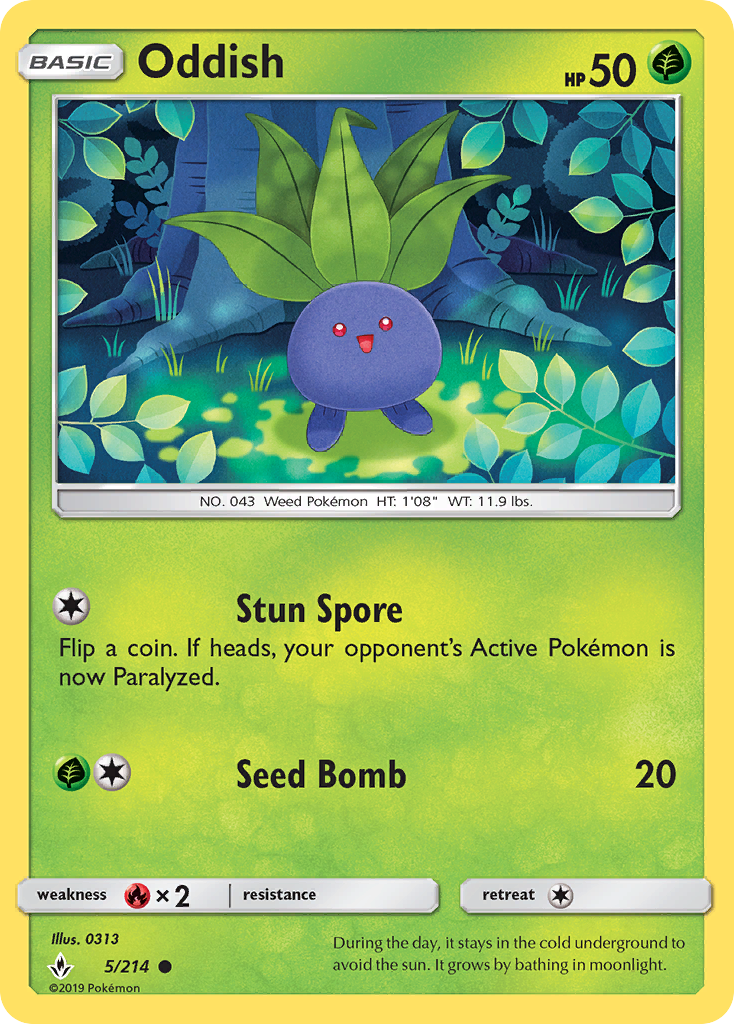 Oddish (5/214) [Sun & Moon: Unbroken Bonds] | Chromatic Games