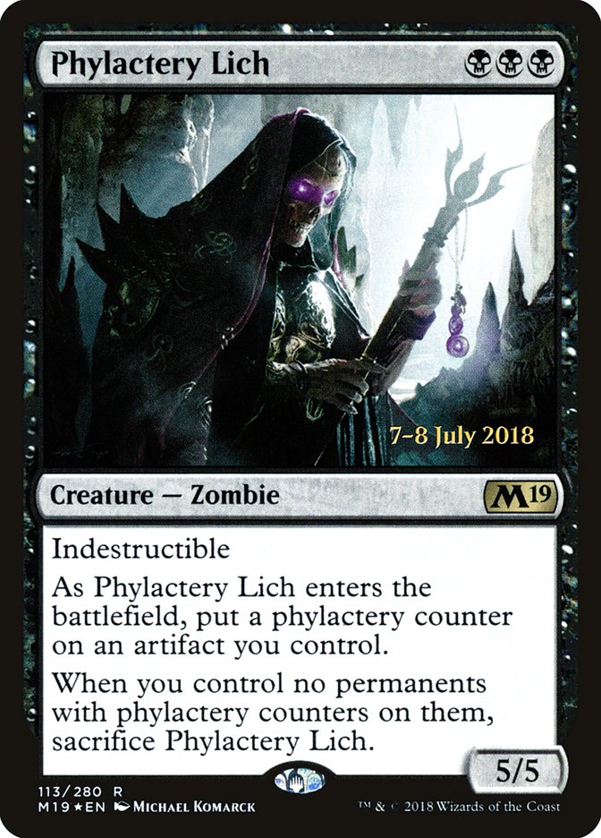 Phylactery Lich [Core Set 2019 Prerelease Promos] | Chromatic Games