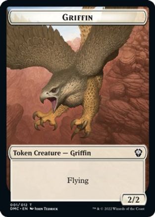 Zombie Knight // Griffin Double-Sided Token [Dominaria United Commander Tokens] | Chromatic Games