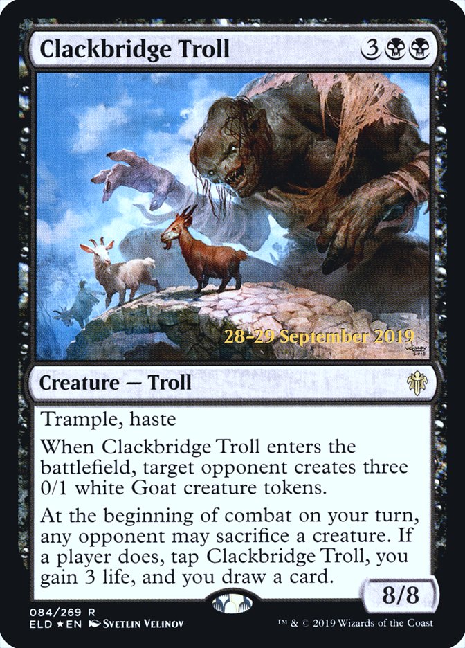 Clackbridge Troll [Throne of Eldraine Prerelease Promos] | Chromatic Games