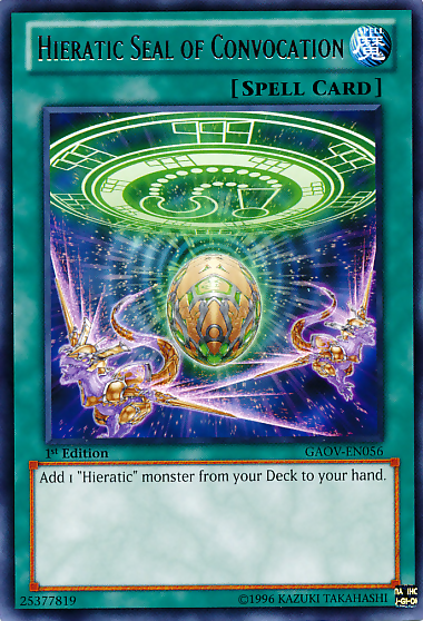 Hieratic Seal of Convocation [GAOV-EN056] Rare | Chromatic Games