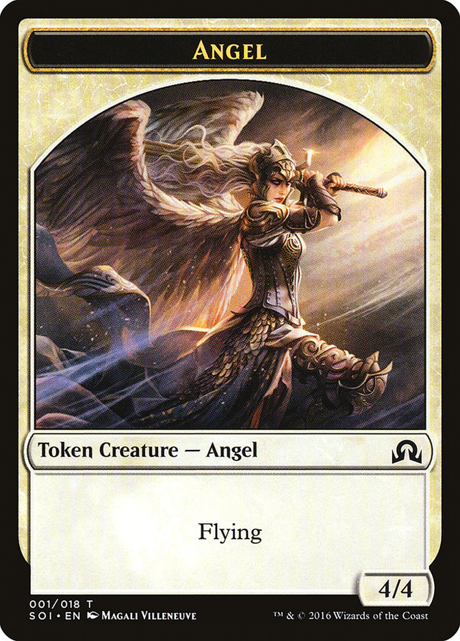 Angel Token [Shadows over Innistrad Tokens] | Chromatic Games