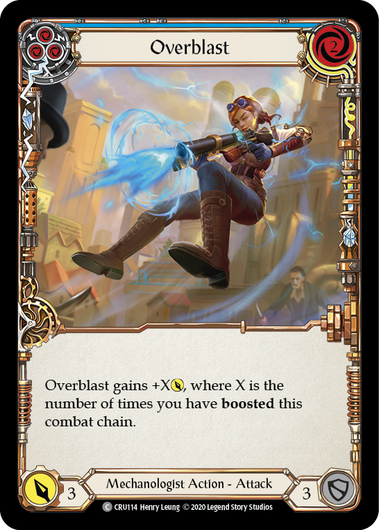 Overblast (Blue) [CRU114] (Crucible of War)  1st Edition Rainbow Foil | Chromatic Games