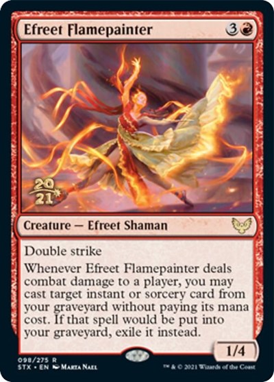 Efreet Flamepainter [Strixhaven: School of Mages Prerelease Promos] | Chromatic Games