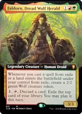 Faldorn, Dread Wolf Herald (Extended Art) [Commander Legends: Battle for Baldur's Gate] | Chromatic Games