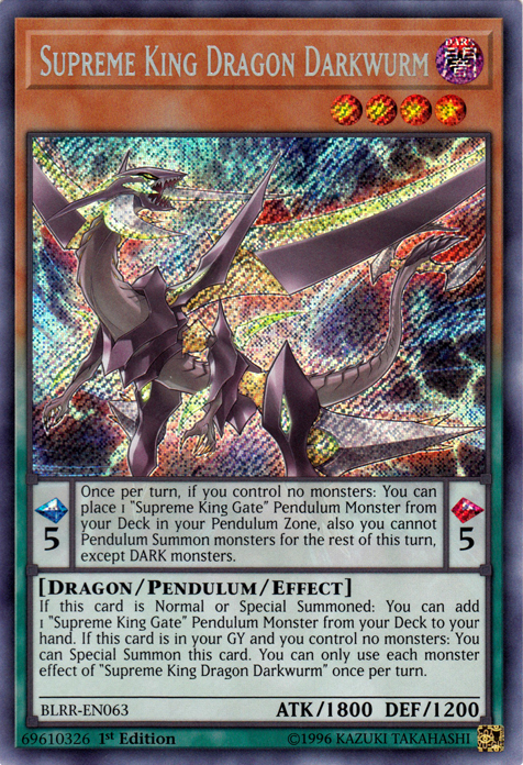 Supreme King Dragon Darkwurm [BLRR-EN063] Secret Rare | Chromatic Games