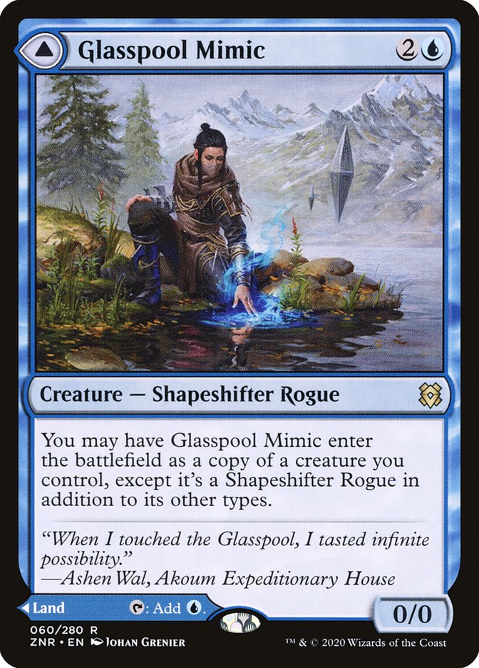 Glasspool Mimic // Glasspool Shore [Zendikar Rising] | Chromatic Games