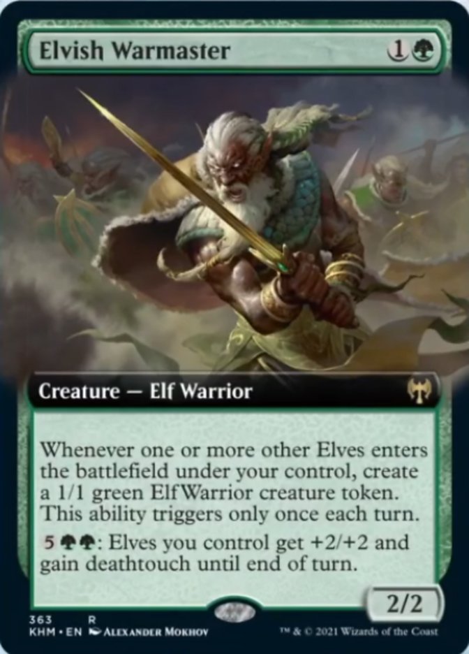 Elvish Warmaster (Extended Art) [Kaldheim] | Chromatic Games