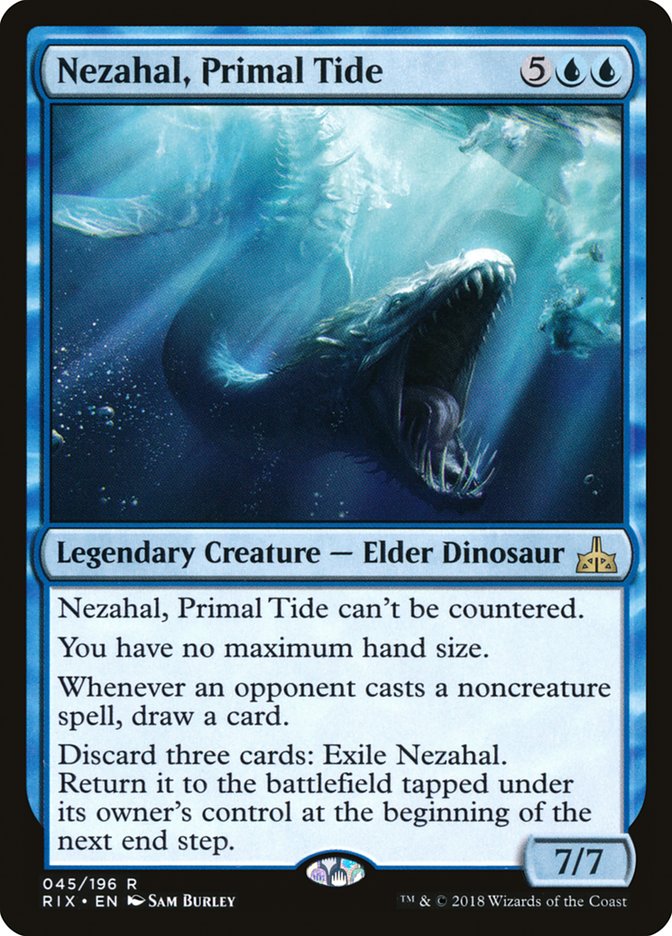 Nezahal, Primal Tide [Rivals of Ixalan] | Chromatic Games