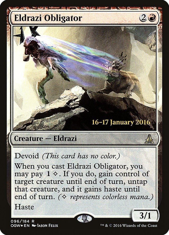 Eldrazi Obligator [Oath of the Gatewatch Prerelease Promos] | Chromatic Games