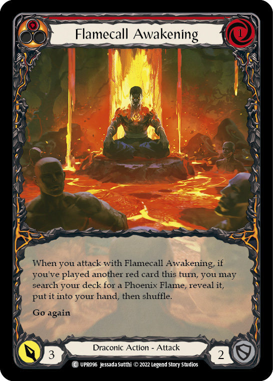 Flamecall Awakening (Extended Art) [UPR096] (Uprising)  Rainbow Foil | Chromatic Games