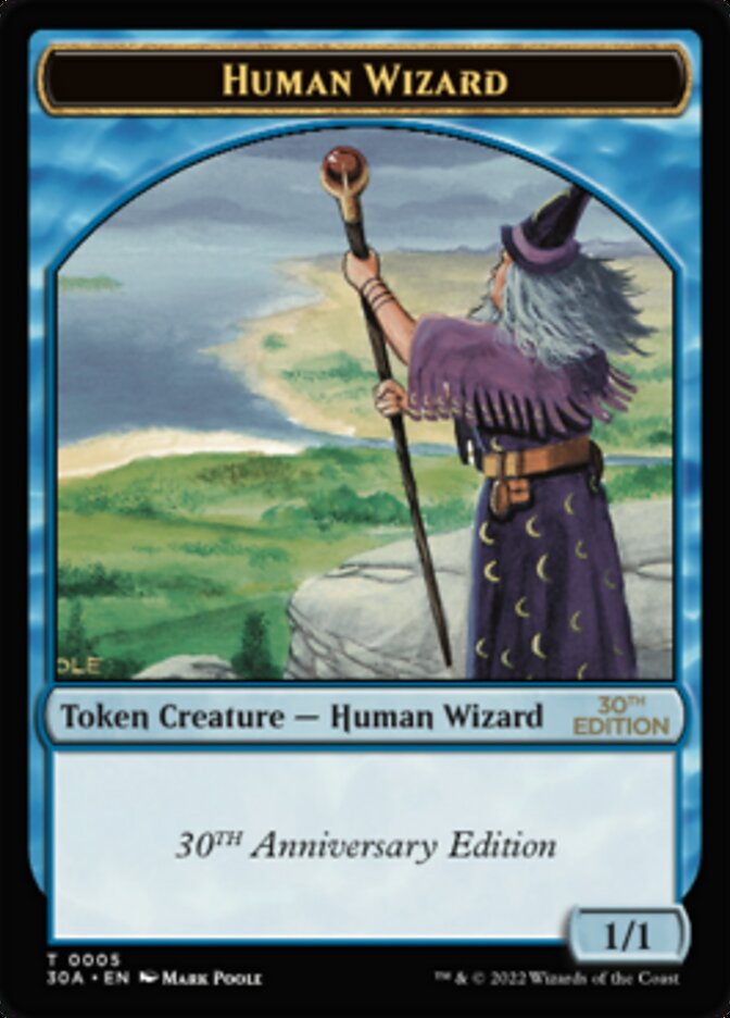 Human Wizard Token [30th Anniversary Tokens] | Chromatic Games