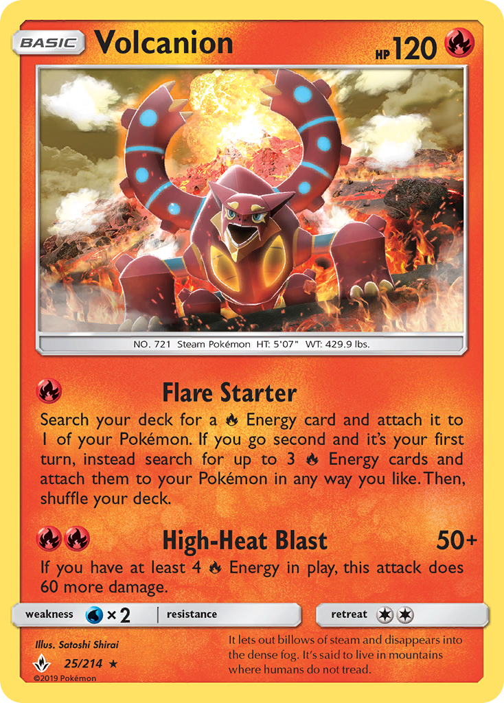 Volcanion (25/214) [Sun & Moon: Unbroken Bonds] | Chromatic Games