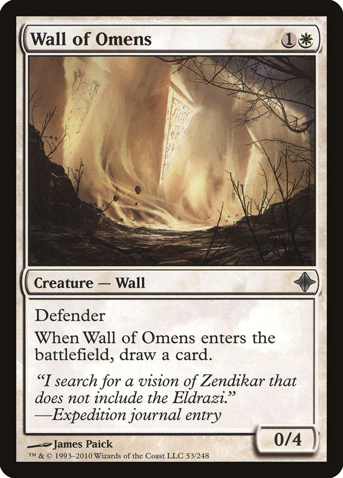 Wall of Omens [Rise of the Eldrazi] | Chromatic Games