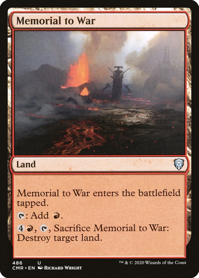 Memorial to War [Commander Legends] | Chromatic Games