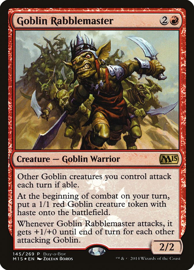 Goblin Rabblemaster (Buy-A-Box) [Magic 2015 Promos] | Chromatic Games