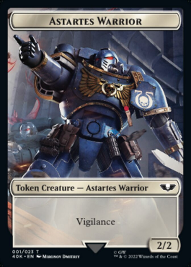 Astartes Warrior // Cherubael Double-Sided Token (Surge Foil) [Warhammer 40,000 Tokens] | Chromatic Games