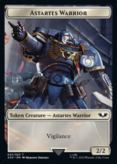 Astartes Warrior // Clue Double-Sided Token (Surge Foil) [Warhammer 40,000 Tokens] | Chromatic Games