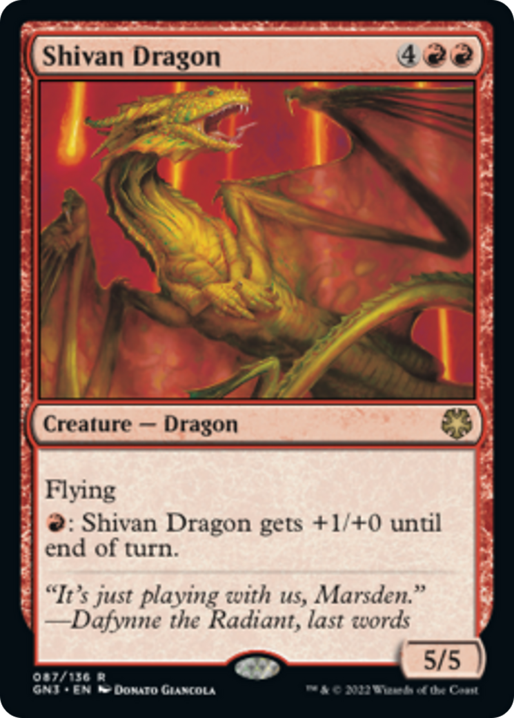 Shivan Dragon [Game Night: Free-for-All] | Chromatic Games