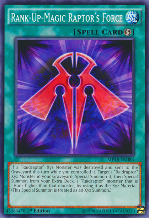 Rank-Up-Magic Raptor's Force [MP16-EN083] Common | Chromatic Games