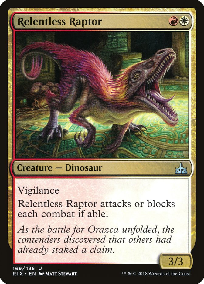 Relentless Raptor [Rivals of Ixalan] | Chromatic Games