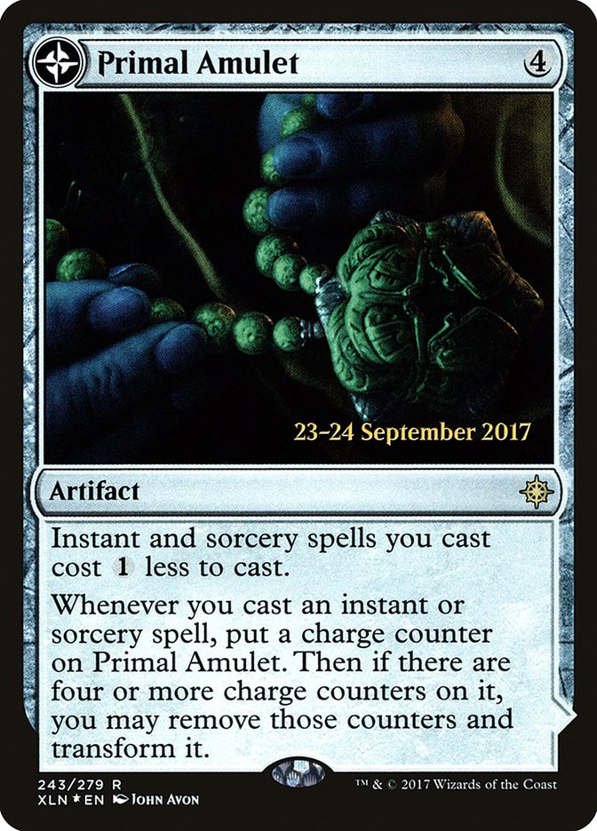 Primal Amulet // Primal Wellspring [Ixalan Prerelease Promos] | Chromatic Games