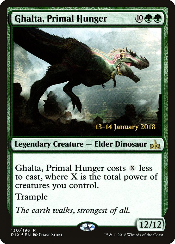 Ghalta, Primal Hunger [Rivals of Ixalan Prerelease Promos] | Chromatic Games