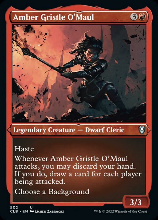 Amber Gristle O'Maul (Foil Etched) [Commander Legends: Battle for Baldur's Gate] | Chromatic Games