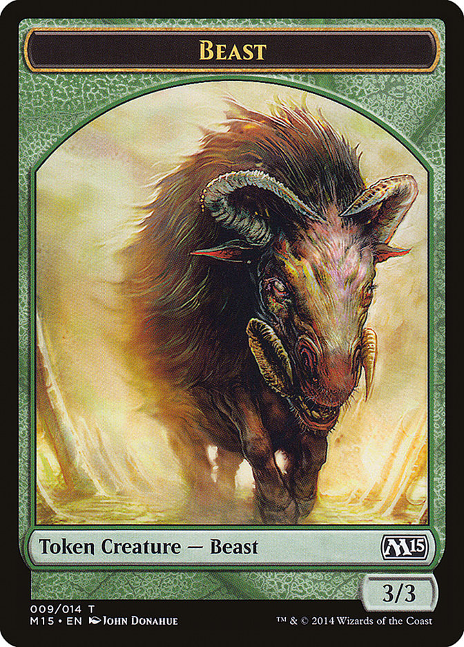 Beast Token (009/014) [Magic 2015 Tokens] | Chromatic Games