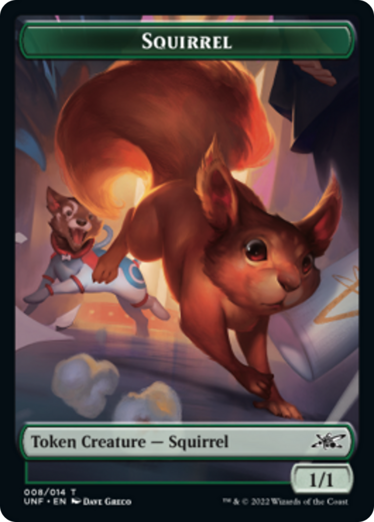 Squirrel // Storm Crow Double-Sided Token [Unfinity Tokens] | Chromatic Games