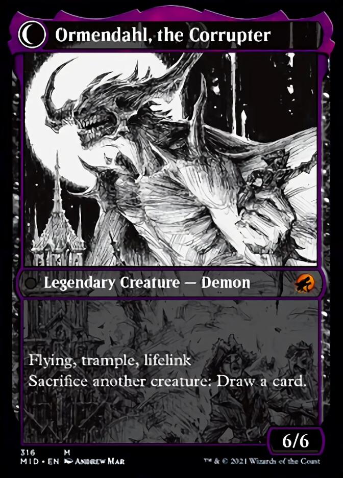 Jerren, Corrupted Bishop // Ormendahl, the Corrupted (Showcase Eternal Night) [Innistrad: Midnight Hunt] | Chromatic Games