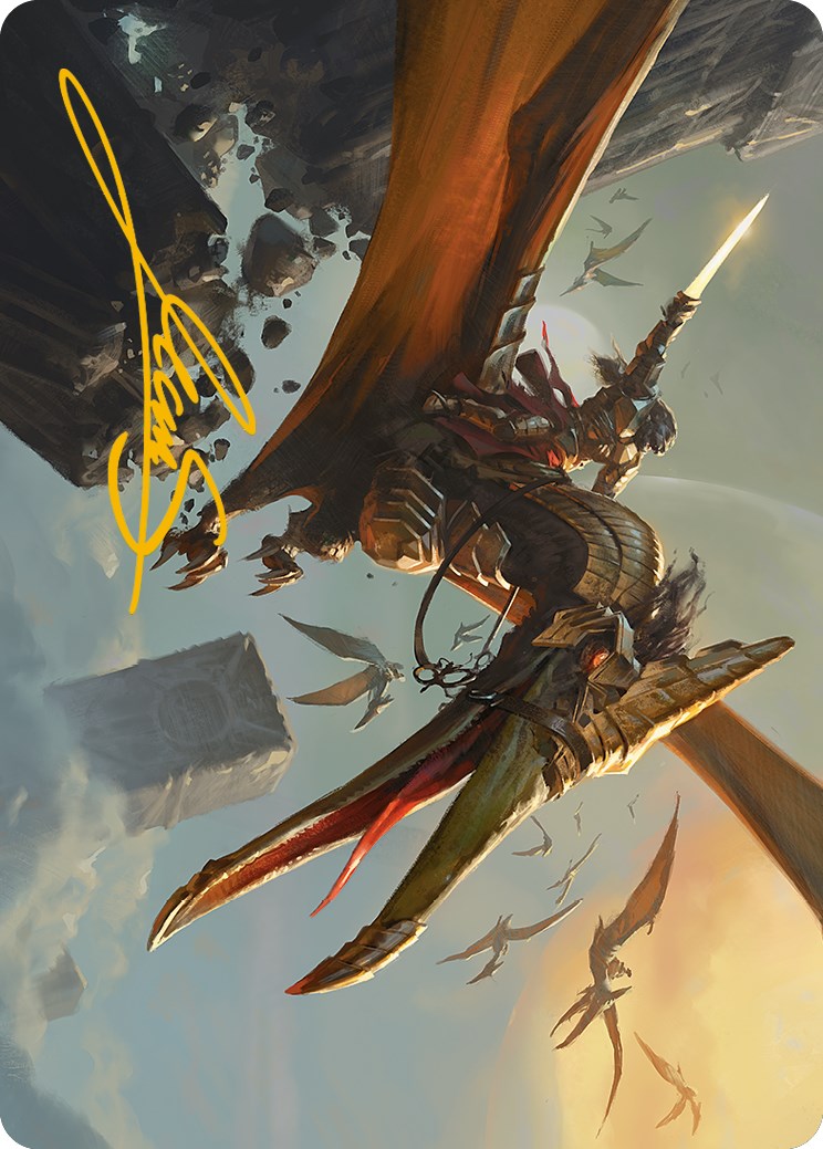 Skyhunter Strike Force Art Card (Gold-Stamped Signature) [Phyrexia: All Will Be One Art Series] | Chromatic Games