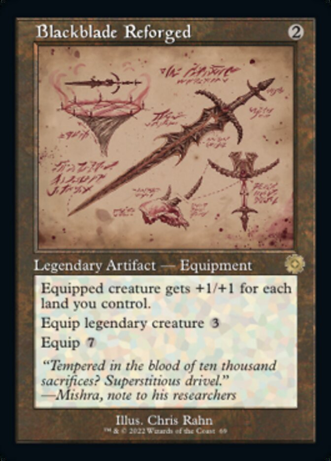 Blackblade Reforged (Retro Schematic) [The Brothers' War Retro Artifacts] | Chromatic Games