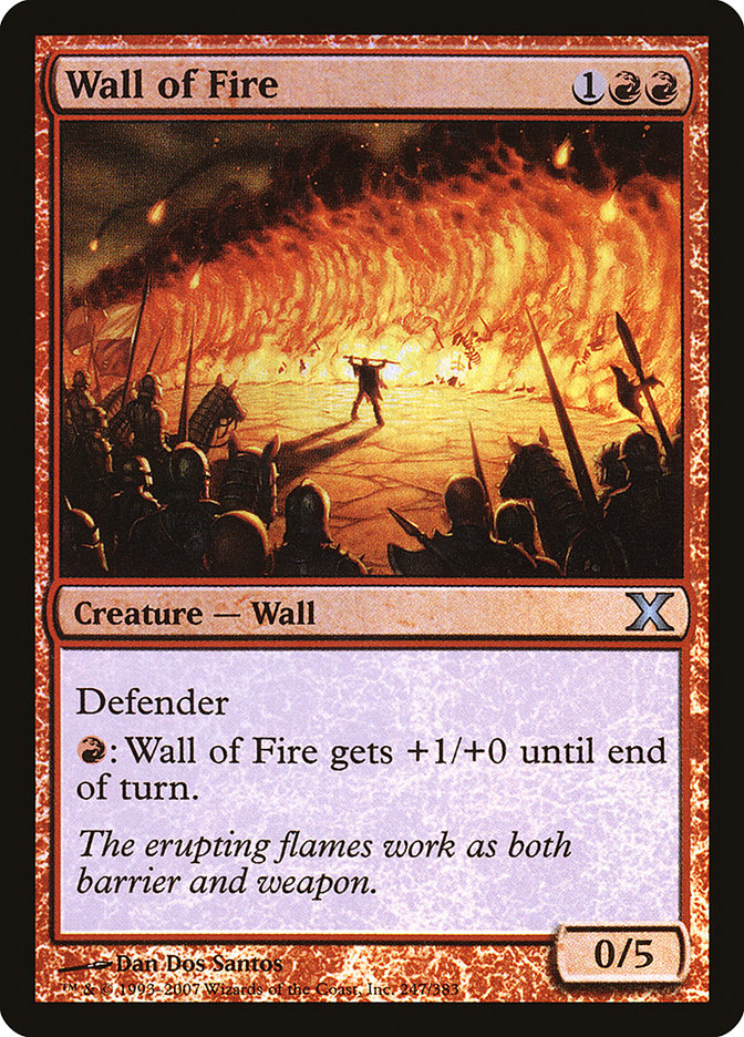 Wall of Fire (Premium Foil) [Tenth Edition] | Chromatic Games