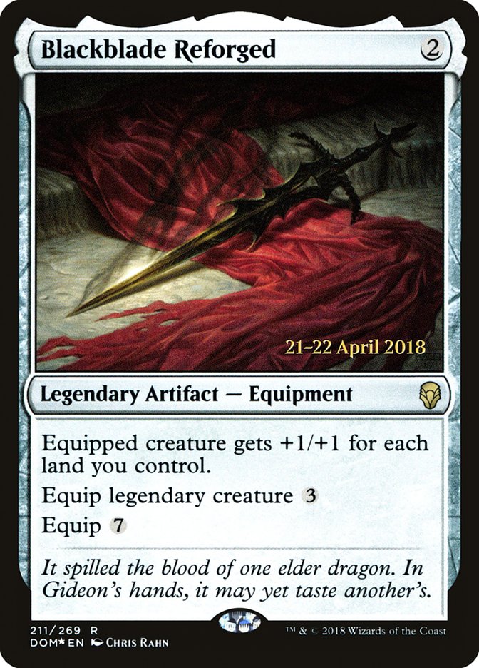 Blackblade Reforged [Dominaria Prerelease Promos] | Chromatic Games