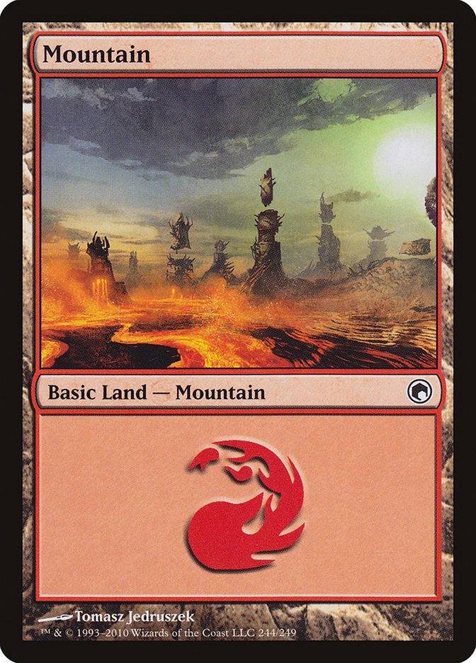 Mountain (244) [Scars of Mirrodin] | Chromatic Games