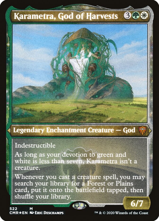 Karametra, God of Harvests (Etched) [Commander Legends] | Chromatic Games