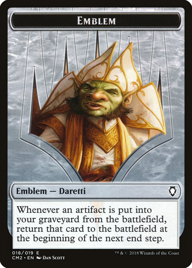 Daretti, Scrap Savant Emblem [Commander Anthology Volume II Tokens] | Chromatic Games