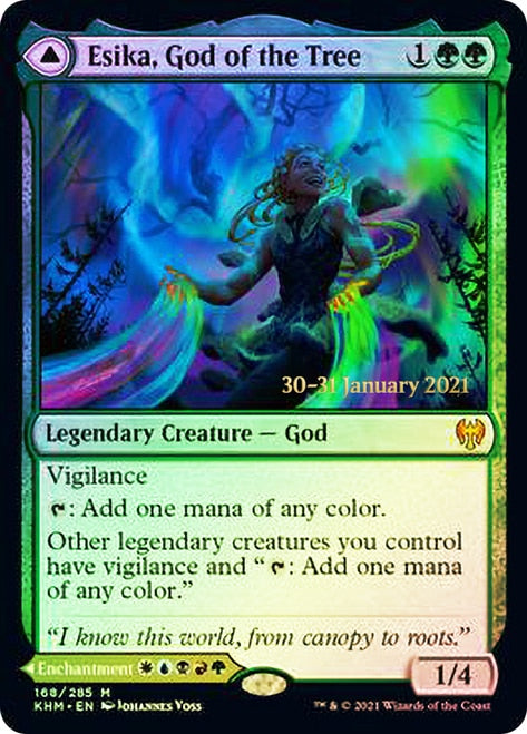 Esika, God of the Tree // The Prismatic Bridge [Kaldheim Prerelease Promos] | Chromatic Games