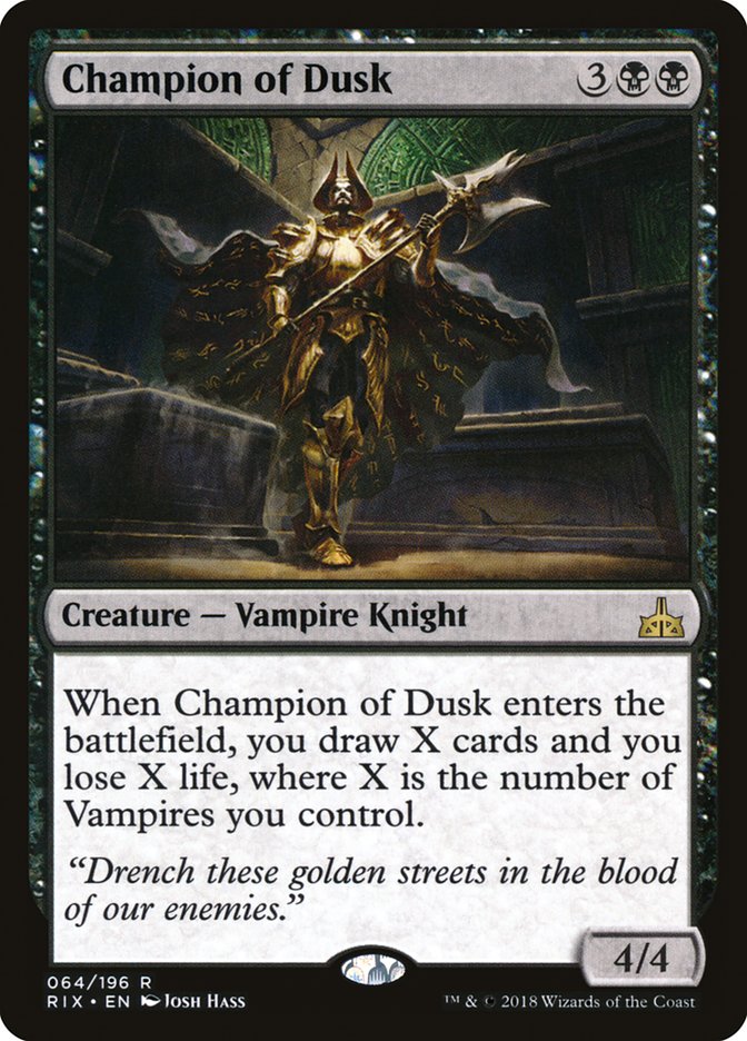 Champion of Dusk [Rivals of Ixalan] | Chromatic Games