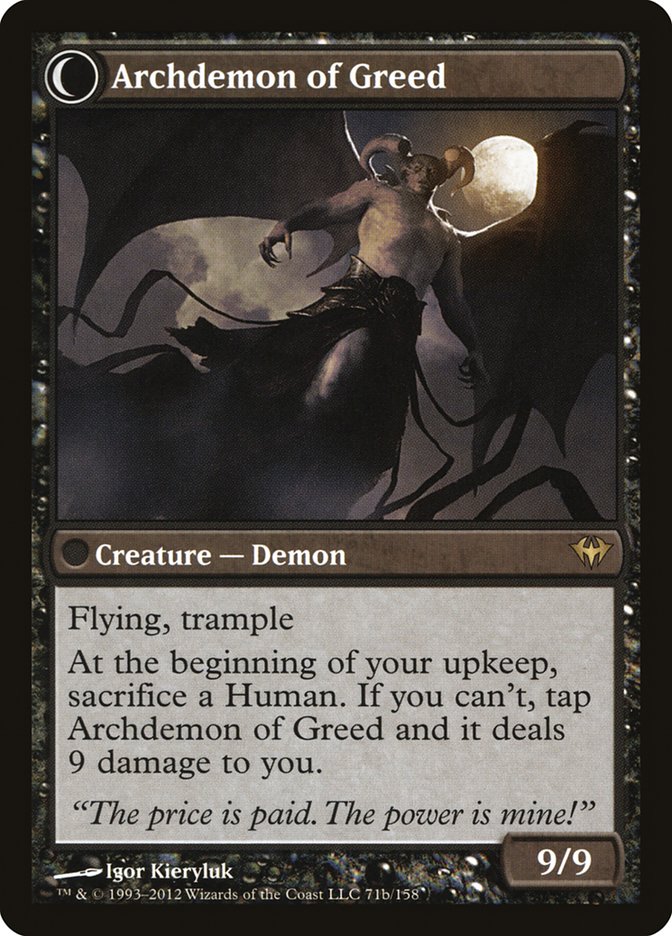 Ravenous Demon // Archdemon of Greed [Dark Ascension] | Chromatic Games