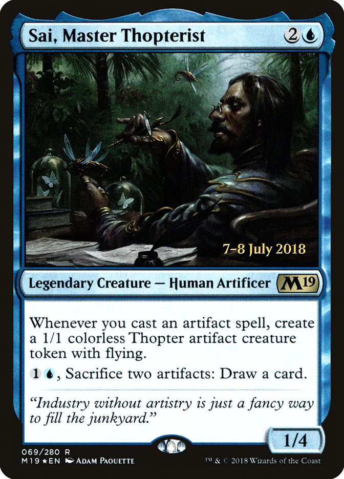 Sai, Master Thopterist [Core Set 2019 Prerelease Promos] | Chromatic Games