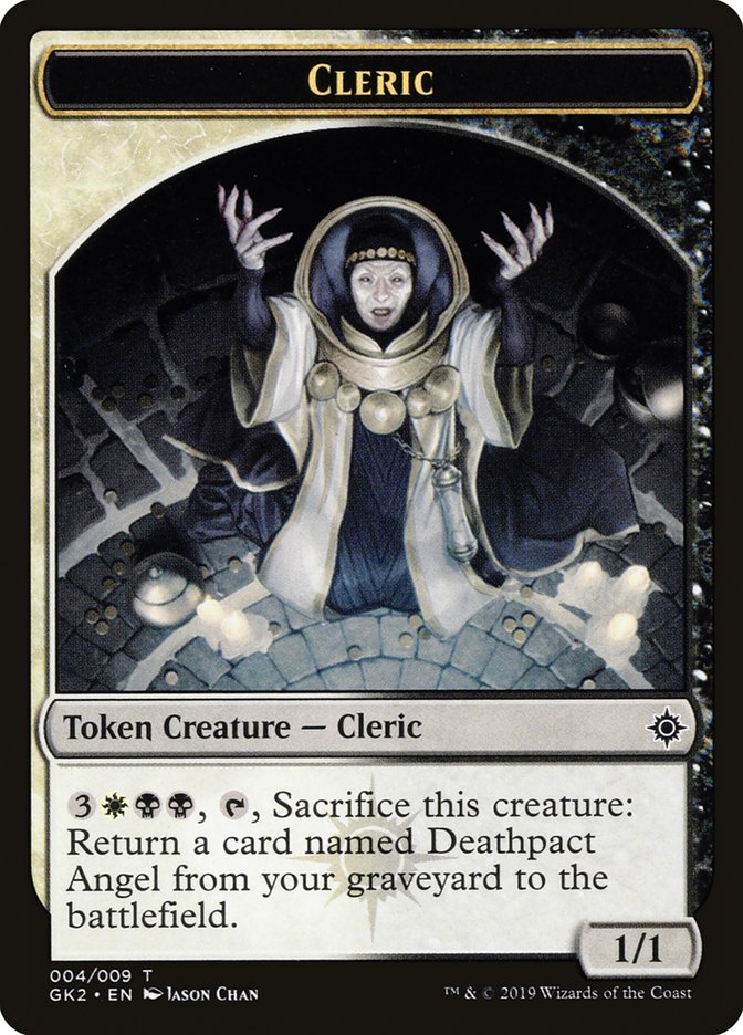 Cleric // Treasure Double-Sided Token [Ravnica Allegiance Guild Kit Tokens] | Chromatic Games