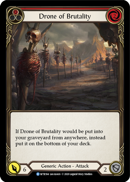 Drone of Brutality (Red) [U-WTR164] (Welcome to Rathe Unlimited)  Unlimited Rainbow Foil | Chromatic Games