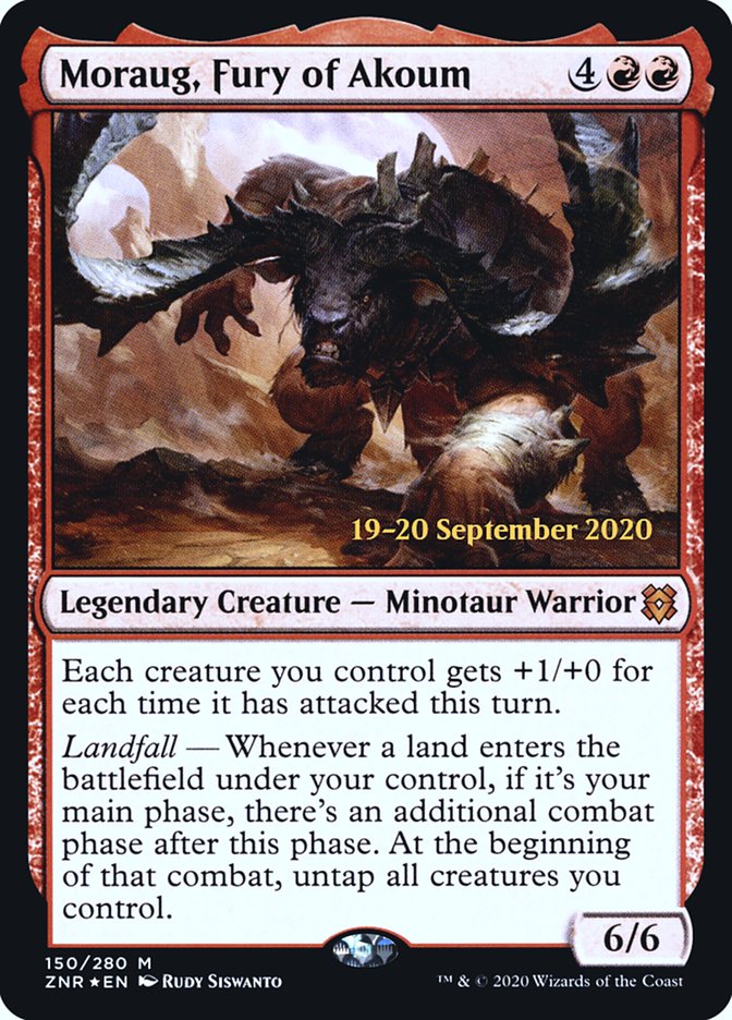 Moraug, Fury of Akoum [Zendikar Rising Prerelease Promos] | Chromatic Games