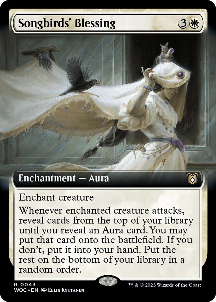 Songbirds' Blessing (Extended Art) [Wilds of Eldraine Commander] | Chromatic Games