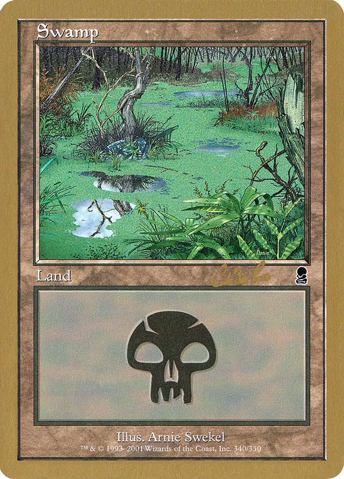 Swamp (cr340) (Carlos Romao) [World Championship Decks 2002] | Chromatic Games