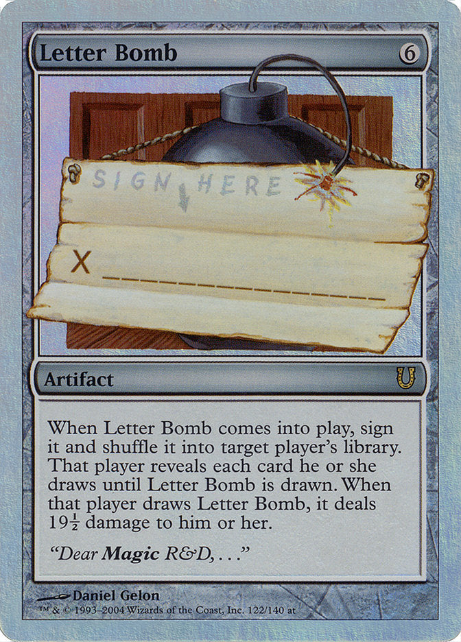 Letter Bomb (Alternate Foil) [Unhinged] | Chromatic Games