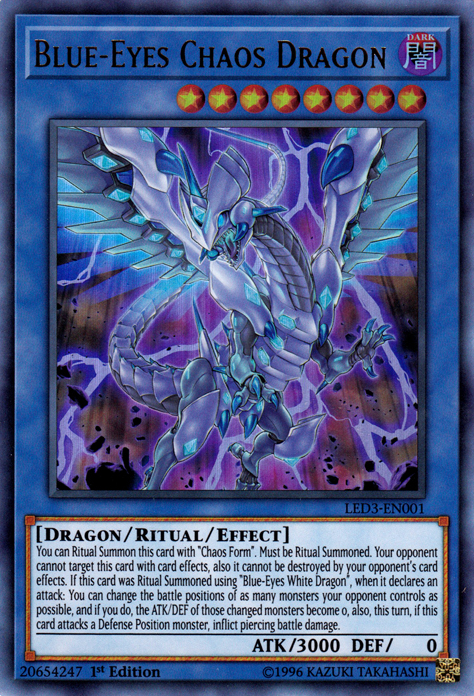 Blue-Eyes Chaos Dragon [LED3-EN001] Ultra Rare | Chromatic Games