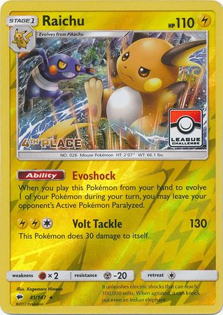 Raichu (League Promo 4th Place) [League & Championship Cards] | Chromatic Games